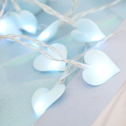 Led Curtain Lights Fabric Peach Heart String Lights