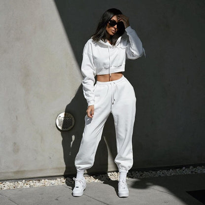 Winter Tracksuit Hoodie and Sweatpants Sports Set