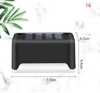 New Upgrade Waterproof LED Solar Fence Lamp Solar Deck Lights Solar Step Light Outdoor For Patio Stairs Garden Pathway Step Yard