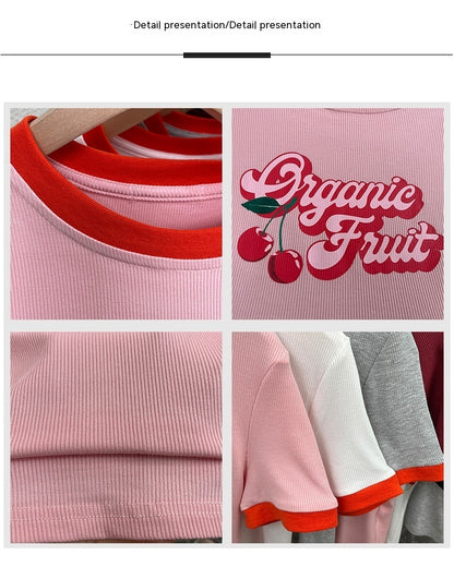 Organic Fruit Slim-fit Crop-top