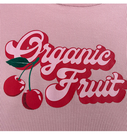 Organic Fruit Slim-fit Crop-top