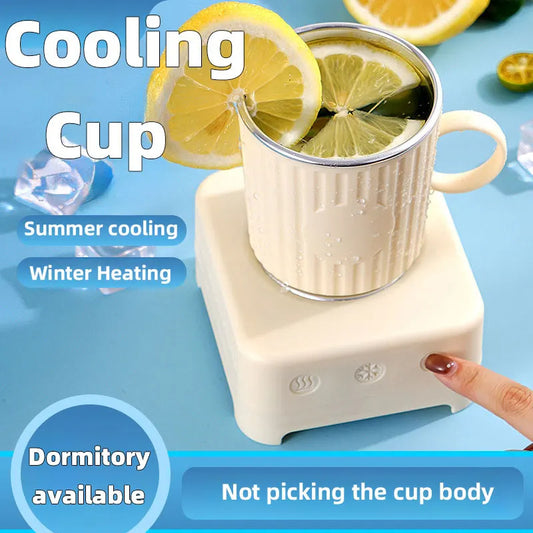 Mini Quick Cooling Cup Beer Beverage Rapid Refrigeration Ice Maker Machine Cold Drink Heating Home Dormitory Food Grade 400ml Kitchen Gadgets