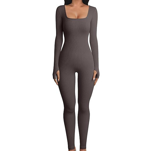 Women's Yoga Sports Fitness Long-sleeve Jumpsuit