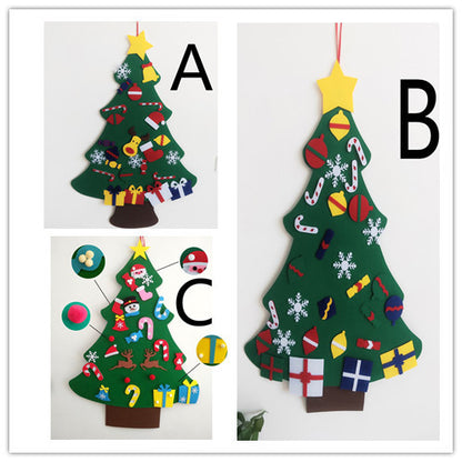 DIY Felt Christmas Tree With Three-dimensional Christmas Tree