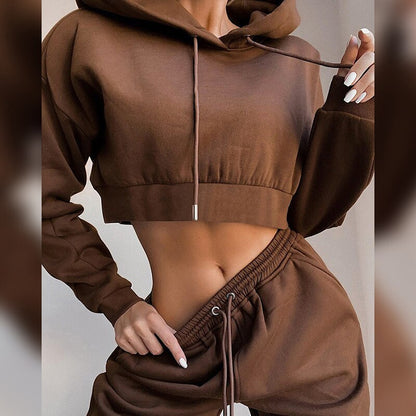 Winter Tracksuit Hoodie and Sweatpants Sports Set