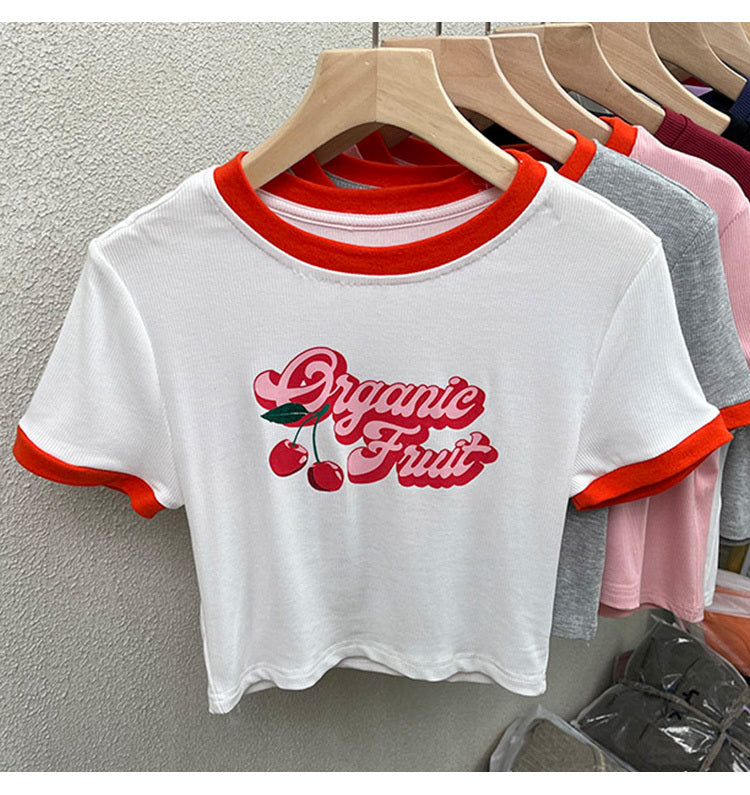 Organic Fruit Slim-fit Crop-top