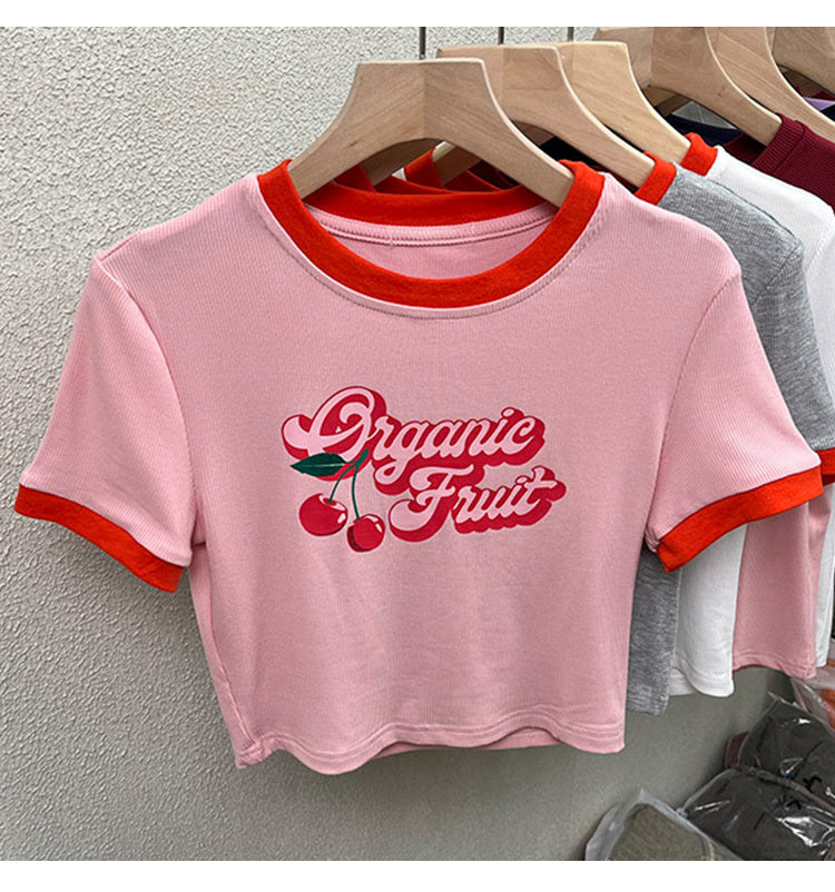 Organic Fruit Slim-fit Crop-top