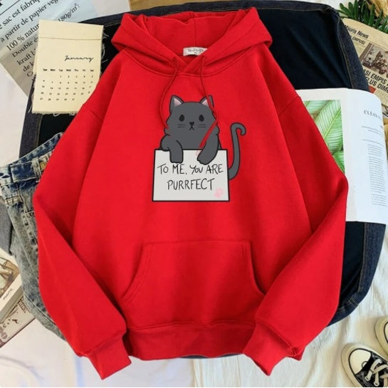 Solid Color Hoodie Sweater