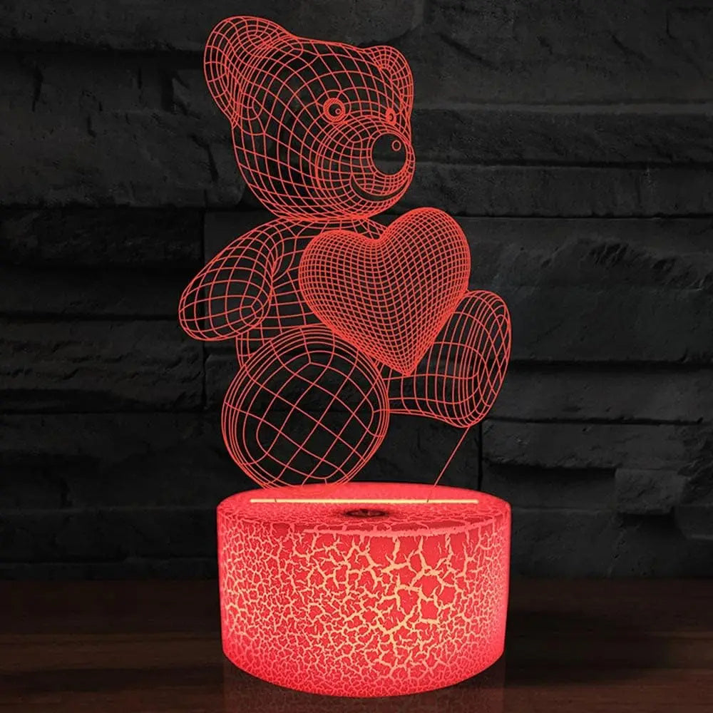 3D Lamp Acrylic USB LED Neon Night Light Lamp Xmas Christmas Decorations For Home Bedroom Birthday Decor Valentines Day Gifts