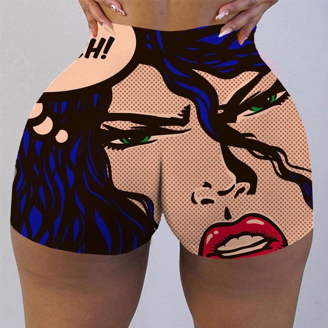 Graphic Biker Shorts