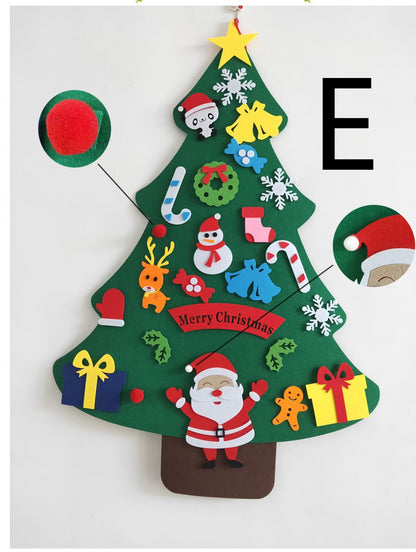 DIY Felt Christmas Tree With Three-dimensional Christmas Tree