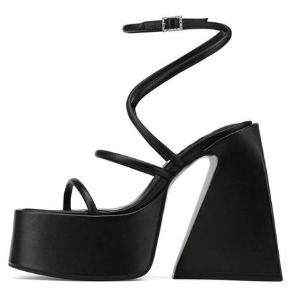 Women's Platform Sandals Thick Bottom Square Head