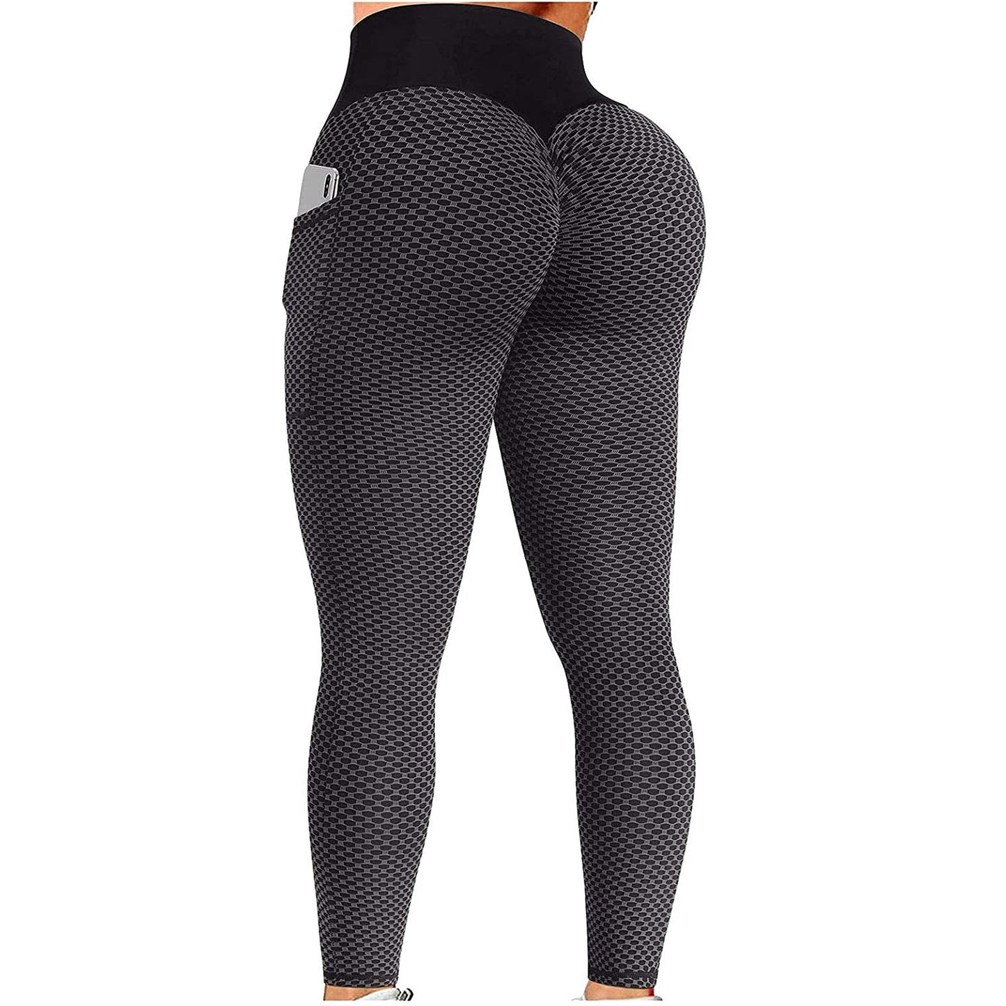 Honeycomb Peach Bottom Fitness Yoga Pants