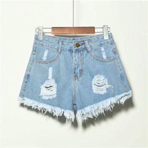 Loose High Waist Cut Out Jean Shorts