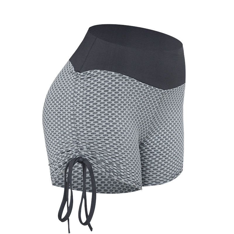 Honeycomb High Waist Running Fitness Shorts