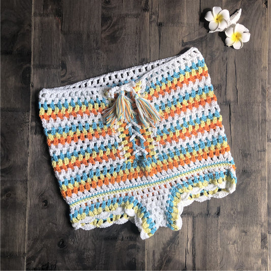 Hand-knitted Crochet Hollow Bikini Shorts