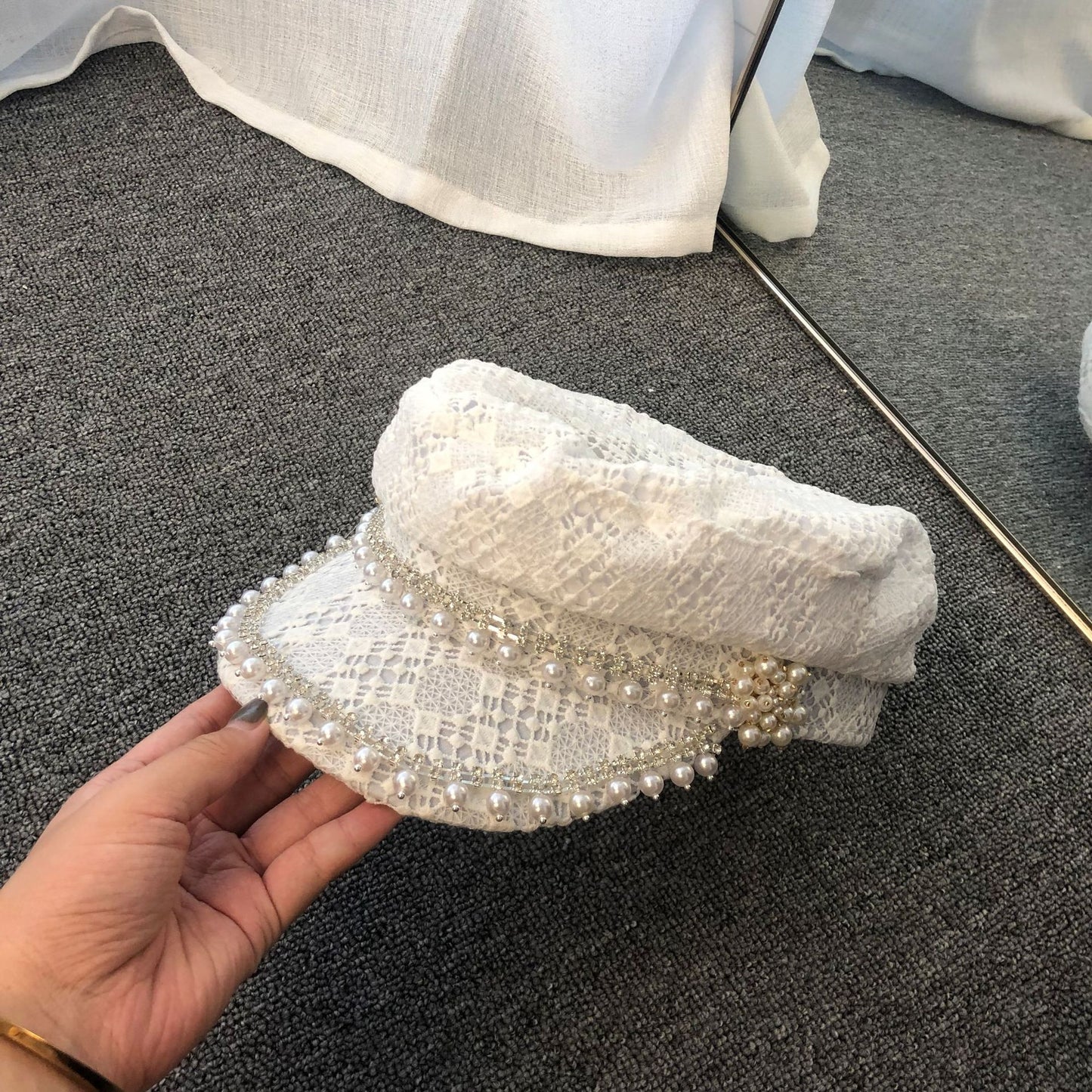 Fragrant Pearl Lace Cap