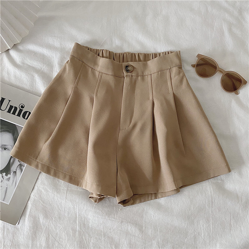 Classy High Waist Loose Casual Shorts