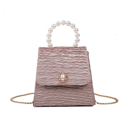 Pearl One-shoulder Portable Square Small  Bag