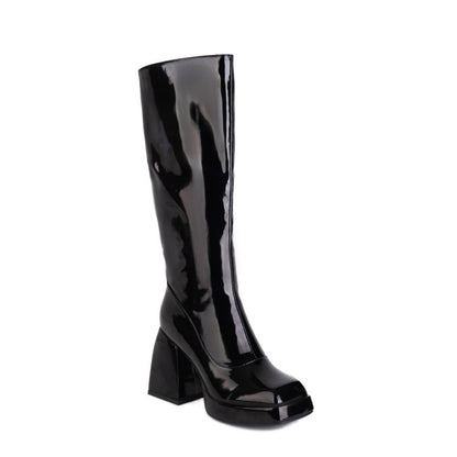 Waterproof Platform Candy Color High Boots Women