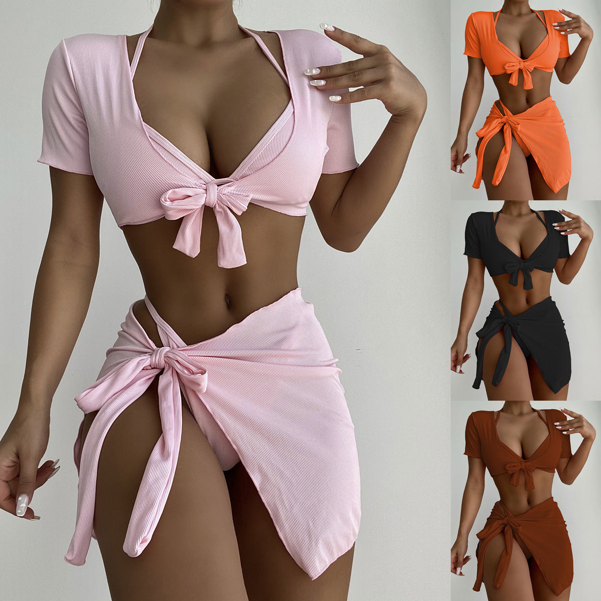 Four Piece Bikini Swimsuit Set