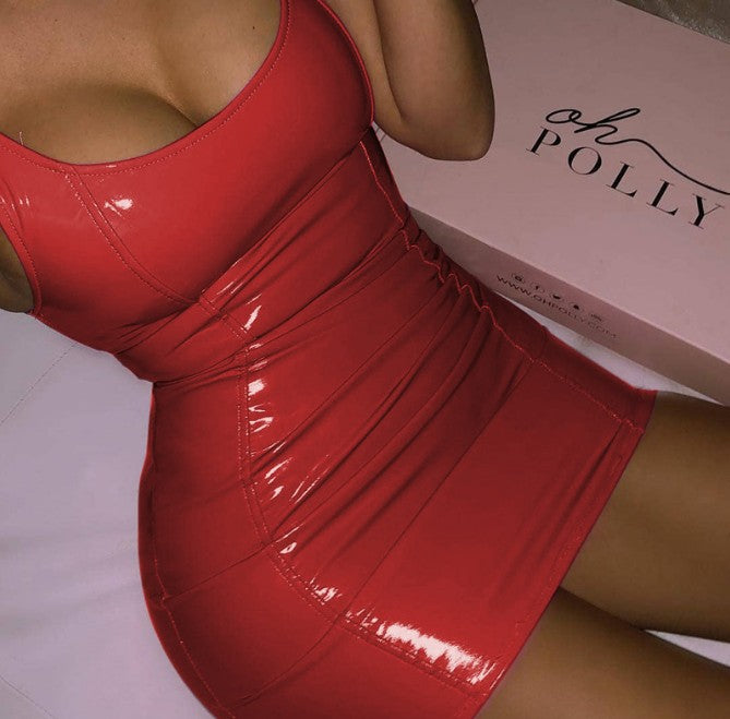 Sexy Slimming leather Dress