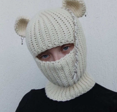 Cartoon Knitted Warm Ear Protection Woolen Hat