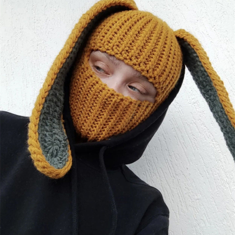 Cartoon Knitted Warm Ear Protection Woolen Hat