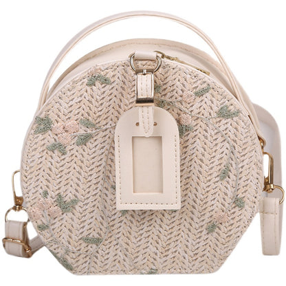 Popular Lace Straw Small Round Bag