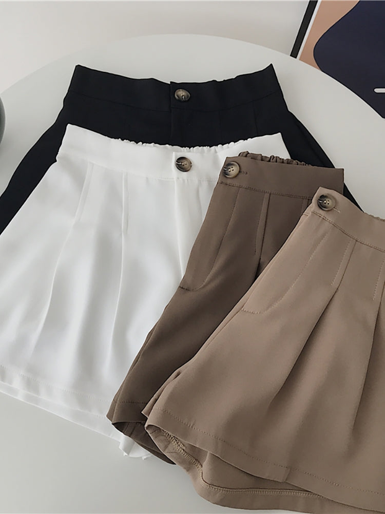 Classy High Waist Loose Casual Shorts