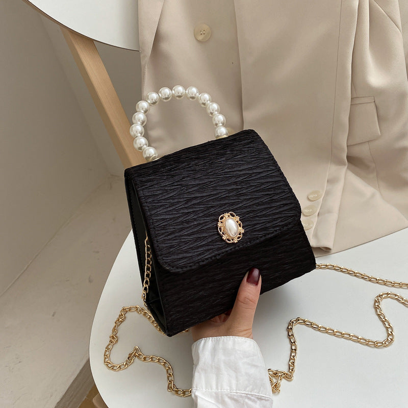 Pearl One-shoulder Portable Square Small  Bag