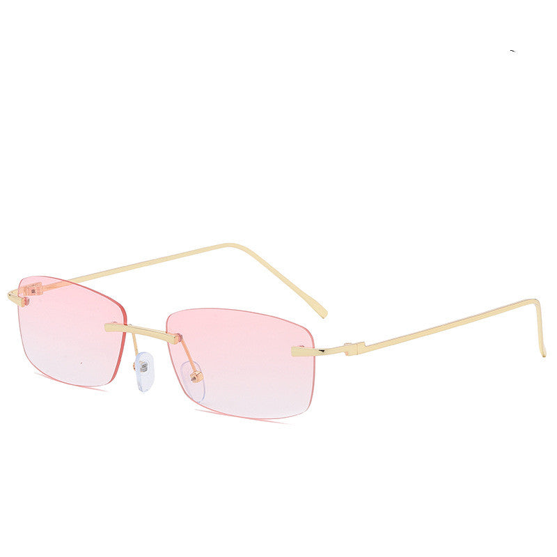 Fashion Rimless Cut-edge Ocean Lens Sunglasses