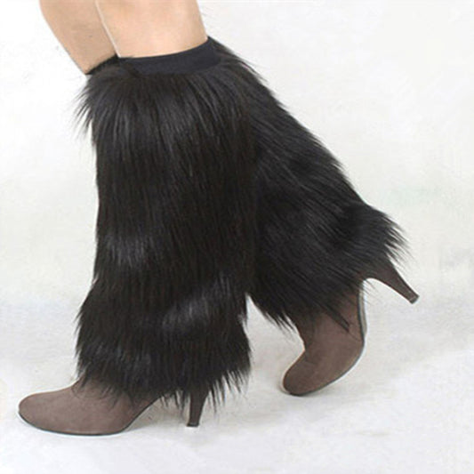 Faux Fur Plush Leg Warmers