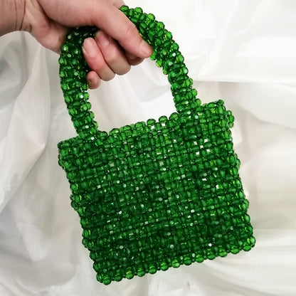 Summer Hand-woven Pearl Bag