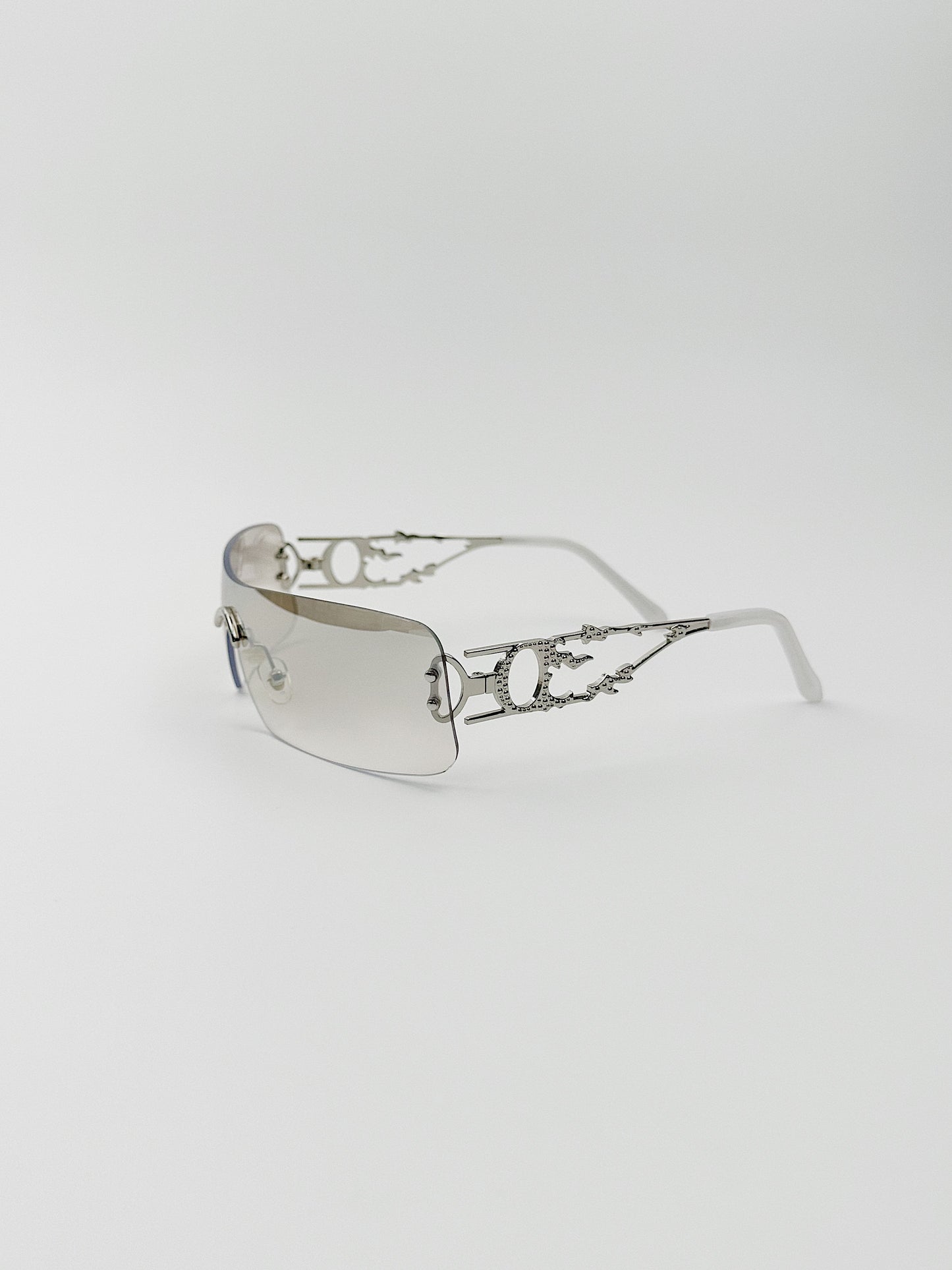 Retro One-piece Metal Punk Sunglasses