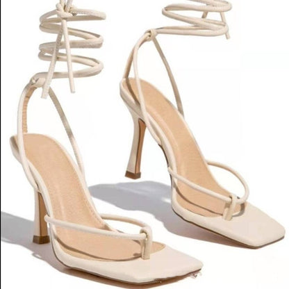 Stiletto Heels With Cross Straps