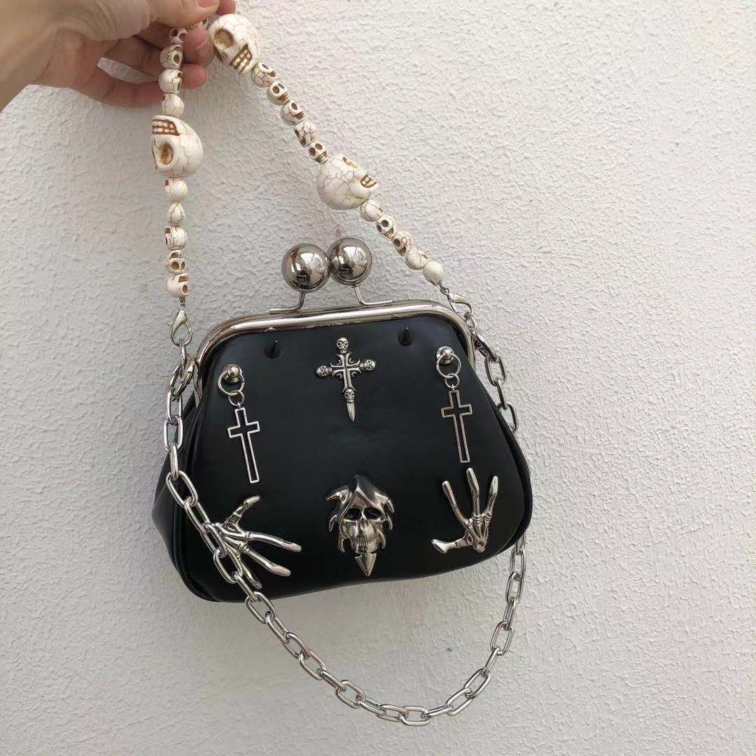 Chained Motorcycle Punk Messenger Bag