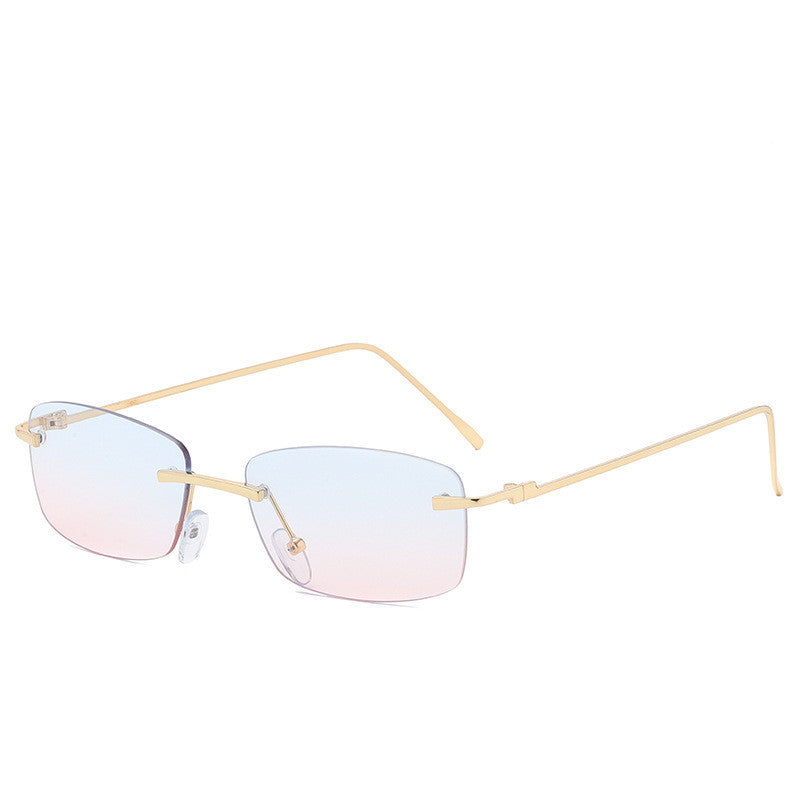 Fashion Rimless Cut-edge Ocean Lens Sunglasses