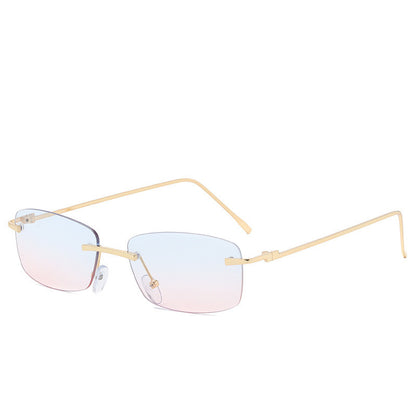 Fashion Rimless Cut-edge Ocean Lens Sunglasses