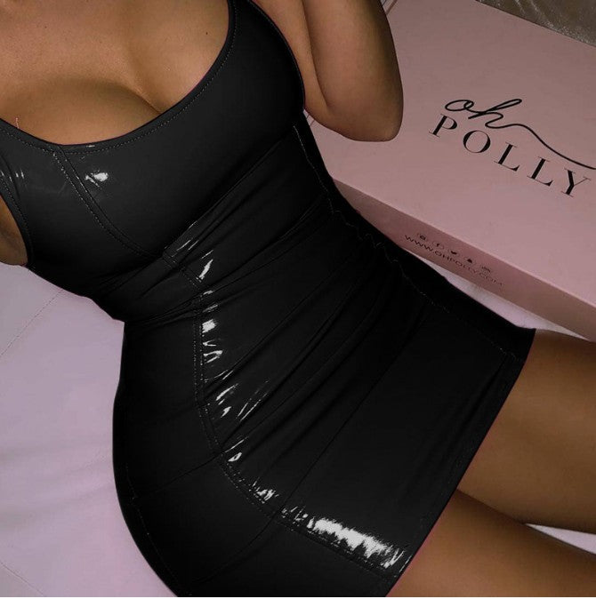 Sexy Slimming leather Dress