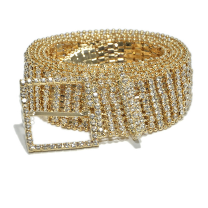 Eight-row Bright Crystal Diamond Belt Chain