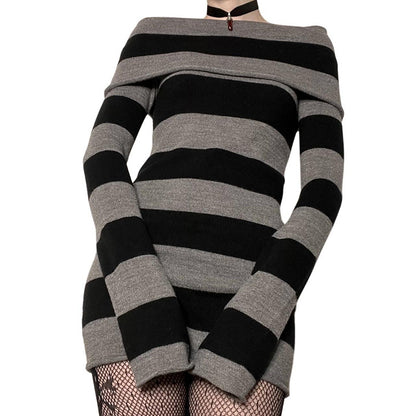 Women's Straight Neck Slim Wrap Dress