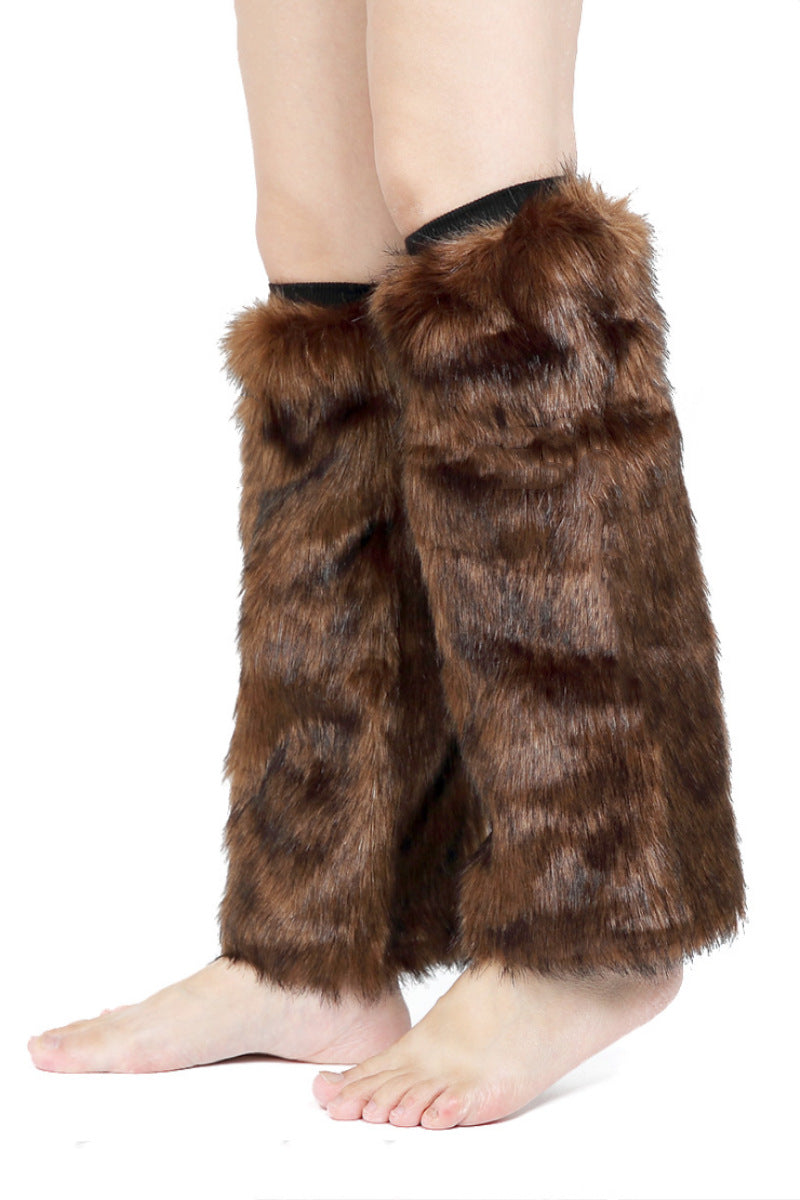 Faux Fur Plush Leg Warmers