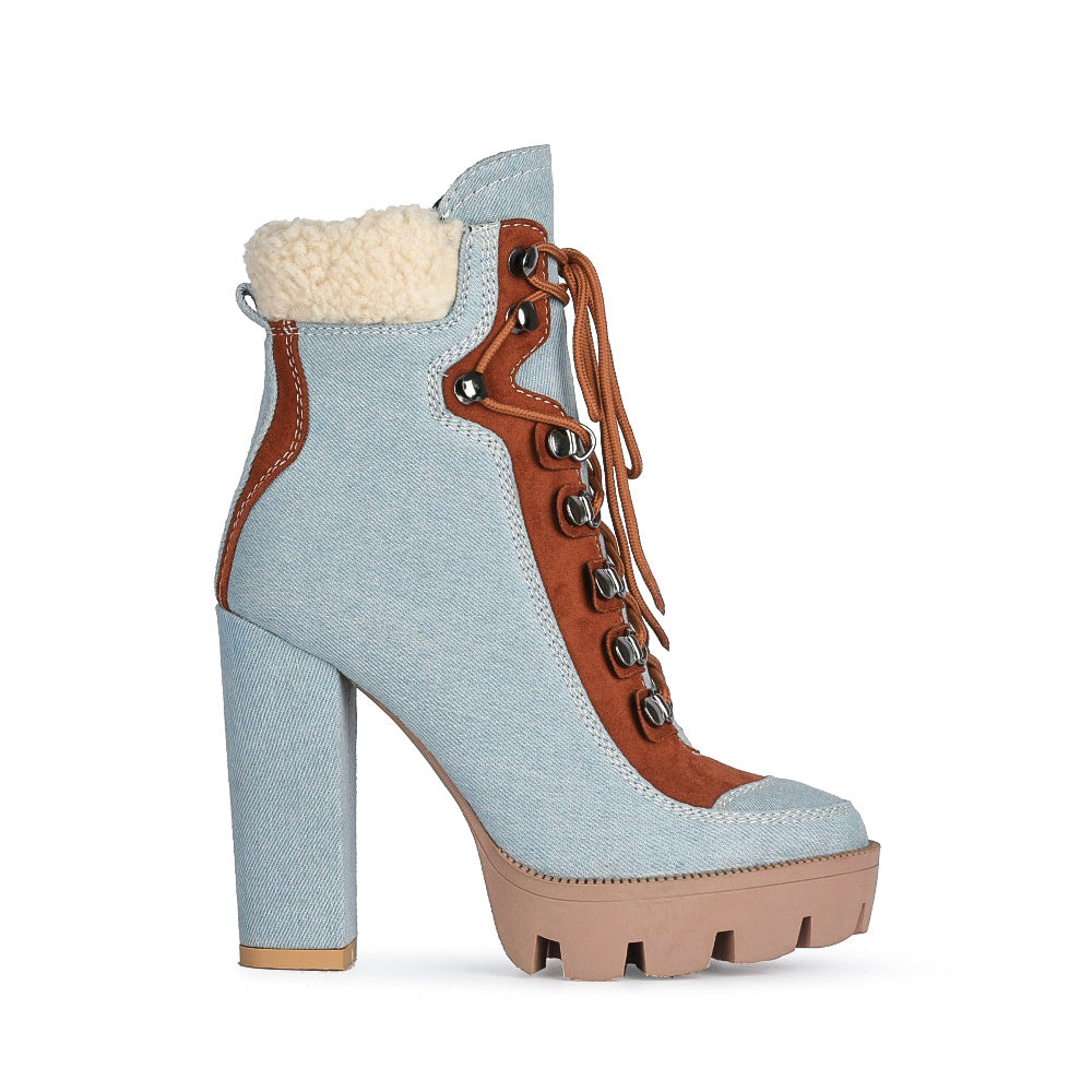 Women's High-heel Block Heel Ankle Boots