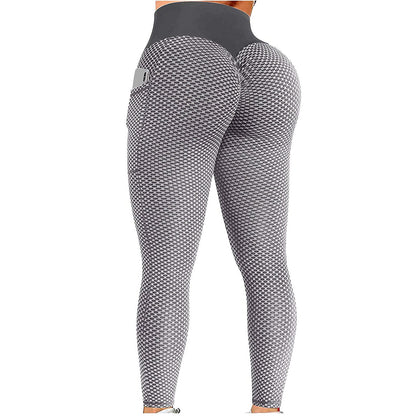 Honeycomb Peach Bottom Fitness Yoga Pants