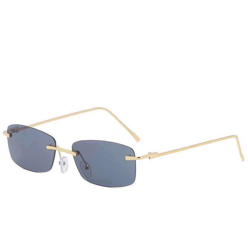 Fashion Rimless Cut-edge Ocean Lens Sunglasses