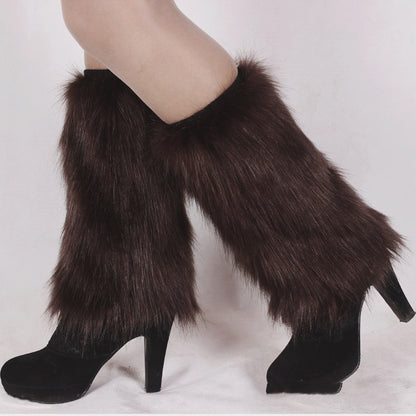 Faux Fur Plush Leg Warmers