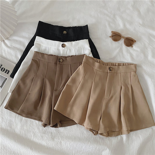 Classy High Waist Loose Casual Shorts