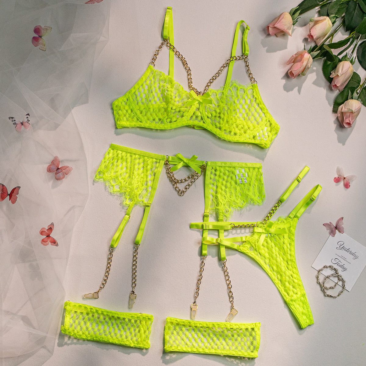 Bright Mesh Metal Four-piece Set