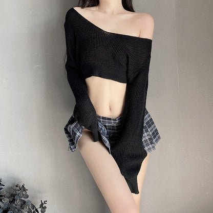 Sweater Uniform Transparent Temptation Passion Set Female